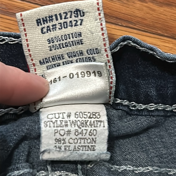 True Religion Jodie Glitz & Glam Jean Rhinestone Buttons Flap Low Rise Skinny 27 - Picture 4 of 6